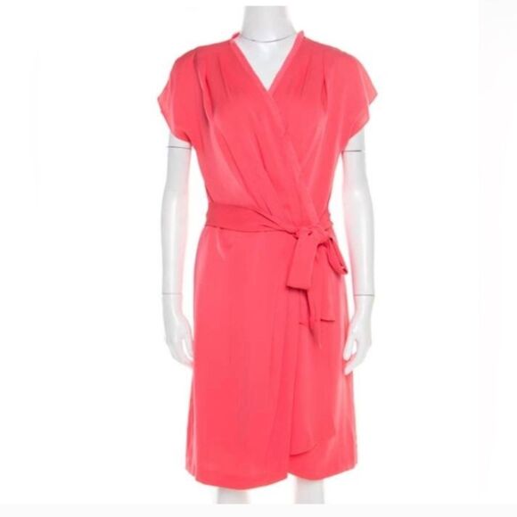 Diane Von Furstenburg silk blend wrap dress size - Picture 13 of 13